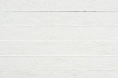 close-up view of white wooden background with horizontal planks clipart