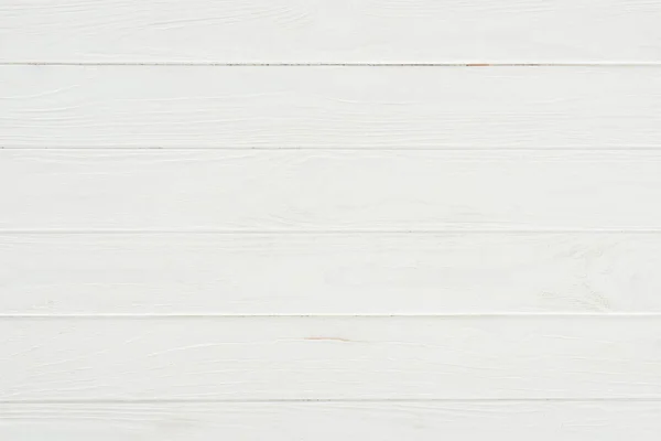 Крупный План Белого Деревянного Фона Горизонтальными Досками — стоковое фото