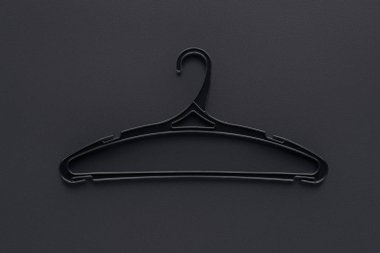top view of one hanger for shopping on black clipart