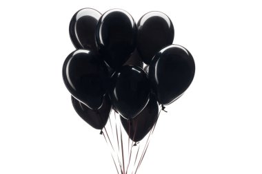 siyah balon beyaz siyah Cuma satış için izole demet