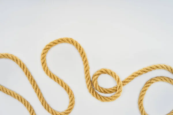 Elevated View Nautical Rope Isolated White — Stock Photo, Image