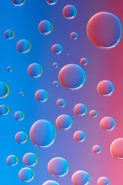 close-up view of beautiful calm transparent water drops on abstract background clipart