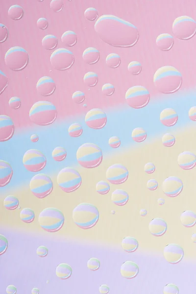 Vergrote Weergave Van Transparant Water Druppels Abstracte Achtergrond — Stockfoto