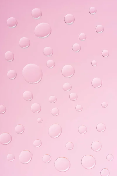 Fondo Abstracto Con Gotas Agua Transparentes Rosa — Foto de Stock