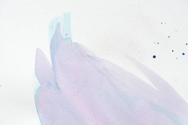 抽象紫色和蓝色水彩笔画在白纸上 — 图库照片