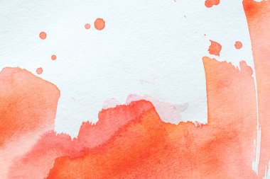 creative background with red watercolor strokes on white paper clipart