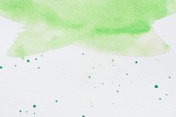 Abstracte Groene Aquarel Achtergrond Met Splatters — Stockfoto