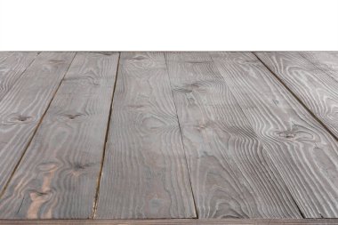  surface of grey wooden planks on white background clipart