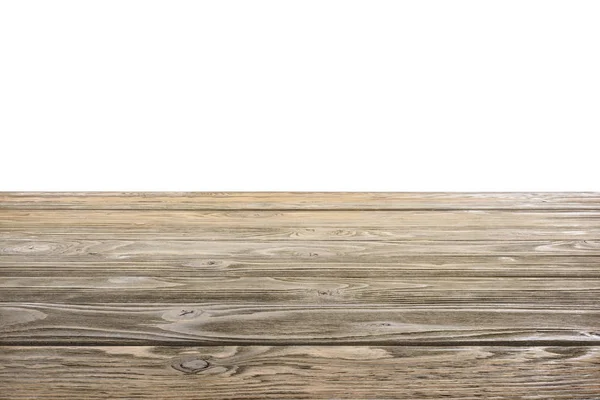 Beyaz Arka Plan Üzerinde Kahverengi Ahşap Zemin Şablon — Stok fotoğraf