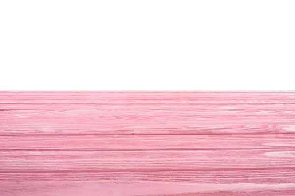 Template Pink Wooden Floor White Background — Stock Photo, Image