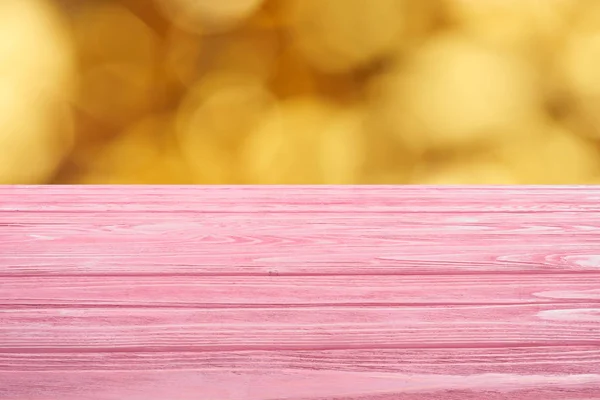 Template Pink Wooden Floor Blurred Orange Background — Free Stock Photo