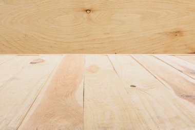 template of beige wooden floor made of planks on plywood background clipart