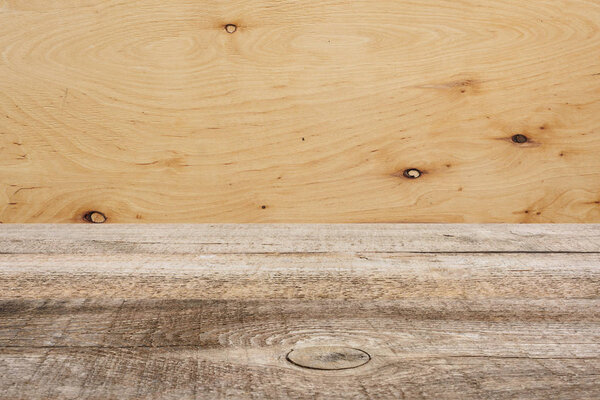 template of brown wooden floor with plywood on background
