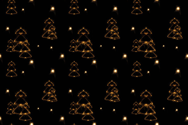 Full frame of fir tree light sings on black backdrop — Stock Image Full Frame Fir Tree Light Sings Black Backdrop — Stock Photo, Image