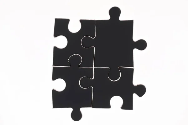 Cornice Completa Puzzle Bianco Nero Sfondo — Foto Stock