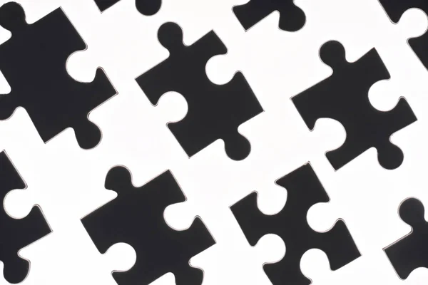 Full Frame Black White Puzzles Backdrop — Stock Photo, Image