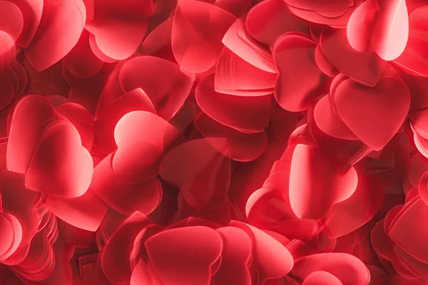 Γκρο Πλαν Θέα Όμορφη Κόκκινη Καρδιά Σχήμα Πέταλα Φόντο Ημέρα — Φωτογραφία Αρχείου