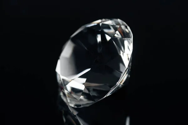 Pure Expensive Diamond Isolated Black — Stock Photo, Image