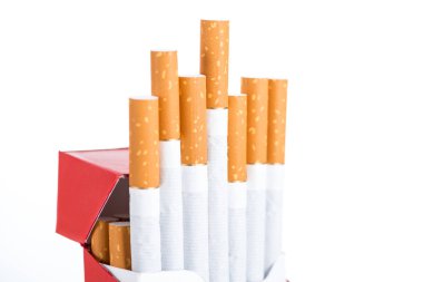 Studio shot of cigarettes isolated on white clipart