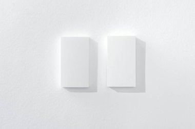 boş kart üstten görünüm kopya alanı beyaz zemin üzerine