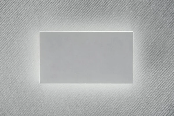 Top View Blank Card White Background Copy Space — Stock Photo, Image