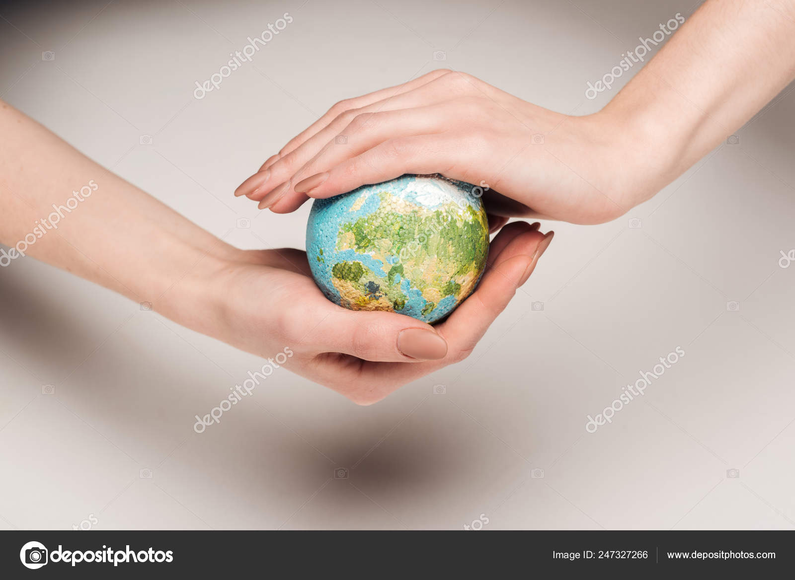 Partial View Woman Holding Earth Model White Background Global Warming  Stock Photo by ©VadimVasenin 247327266