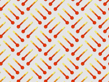 pattern with thermometers symbols on grey background, global warming concept clipart