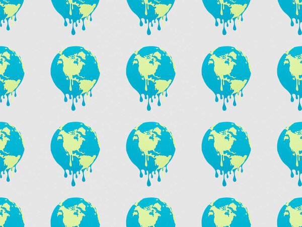 шаблон с плавильными знаками на сером фоне, концепция глобального потепления
