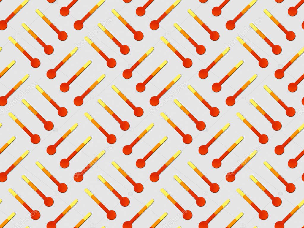 pattern with thermometers symbols on grey background, global warming concept