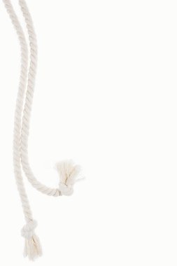 beyaz izole knot ile beyaz uzun ipler
