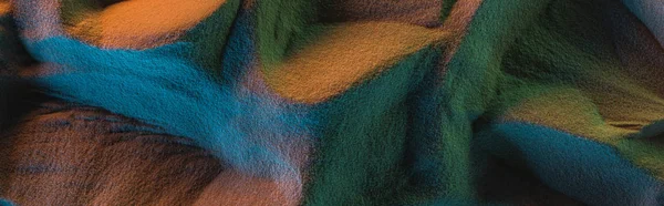 Πανοραμική Βολή Από Υφή Άμμου Πορτοκαλί Πράσινα Και Μπλε Φώτα — Φωτογραφία Αρχείου
