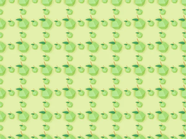 Κορυφαία Όψη Του Μοτίβου Υφής Χειροποίητα Μήλα Που Απομονώνονται Πράσινες — Φωτογραφία Αρχείου