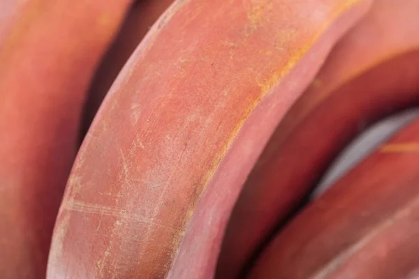 Vista Vicino Della Buccia Banane Rosse Gustose Tropicali Mature — Foto Stock