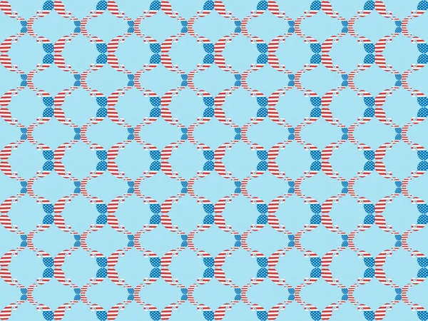 Seamless Background Pattern Paper Cut Decorative Mustache Made American National — Stock Photo, Image