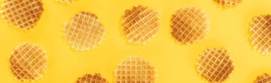 sarı izole gevrek waffle panoramik çekim