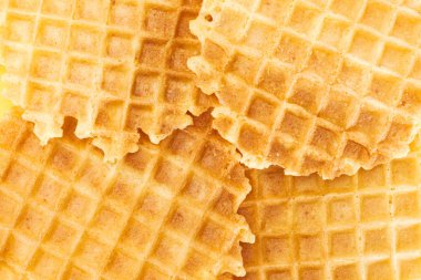 gevrek ve lezzetli waffle yakın görünümü