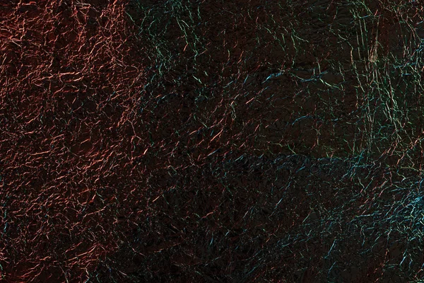 Fond Abstrait Feuille Froissée Texturée Argentée Avec Éclairage — Photo