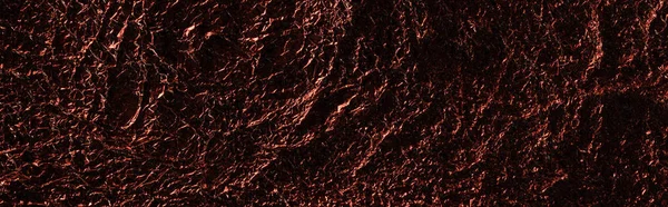 Panoramic Shot Abstract Background Shiny Textured Crumpled Foil Red Lighting — Stock Photo, Image