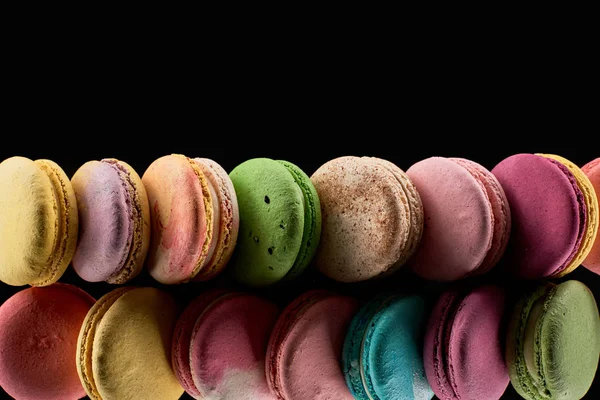 맛있는 다채로운 프랑스 마카롱플랫 — 스톡 사진