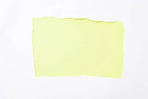 Fondo Color Verde Lima Blanco Roto Agujero Papel — Foto de Stock