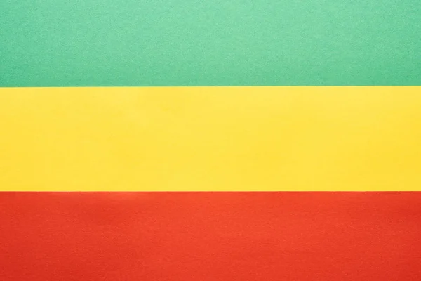 Vue Dessus Drapeau Rastafari Vert Jaune Rouge Coloré — Photo