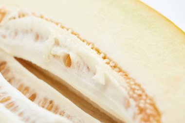 tohumları ile tatlı lezzetli olgun kavun yakından görünümü