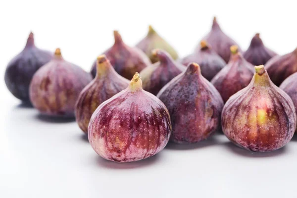 Selective Focus Ripe Whole Delicious Figs White Background — Stock Photo, Image