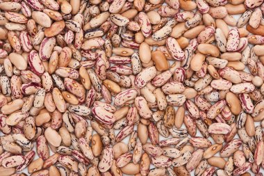 top view of mix of raw organic beans clipart