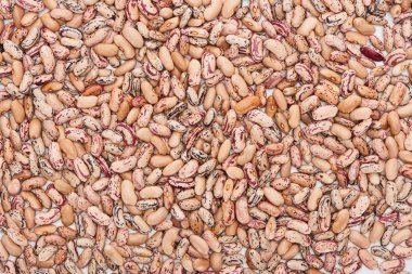 top view of uncooked whole pinto beans clipart