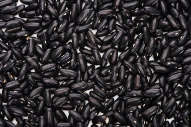top view of small organic black beans clipart