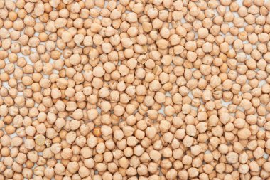 top view of raw organic chickpea seeds clipart