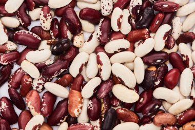top view of mix of organic beans clipart
