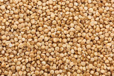organik beyaz Quinoa pişmemiş tohumları üst görünümü 