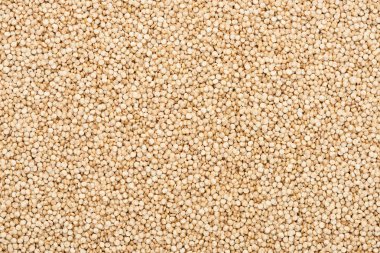 işlenmemiş beyaz Quinoa tohumları üst görünümü